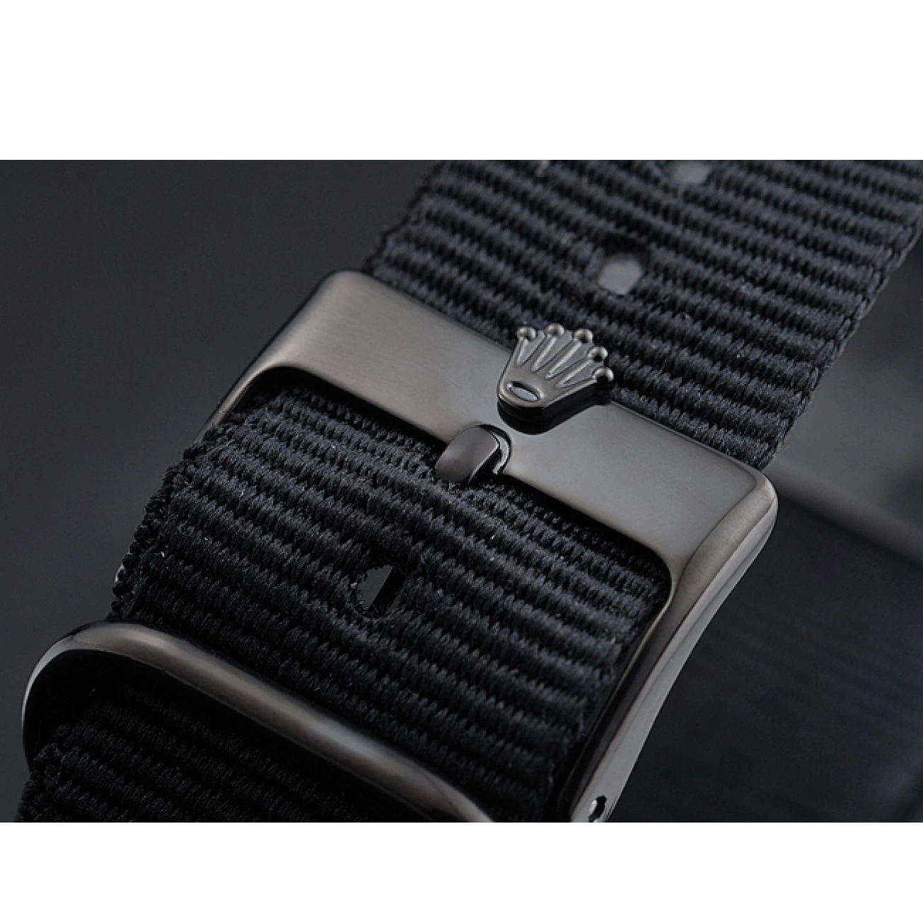 Aaa replica watch 622000 Nylon Black Rolex Strap Milgauss Bamford 0712
